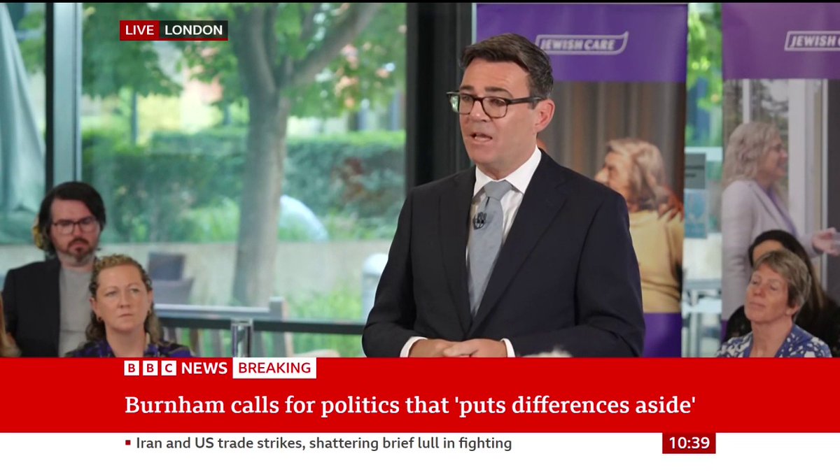 "I’m going to stick this out," Andy Burnham says The prime minister adds he wants to make the changes to social care in England "for my dad and the millions like him up and down the country" Follow live: