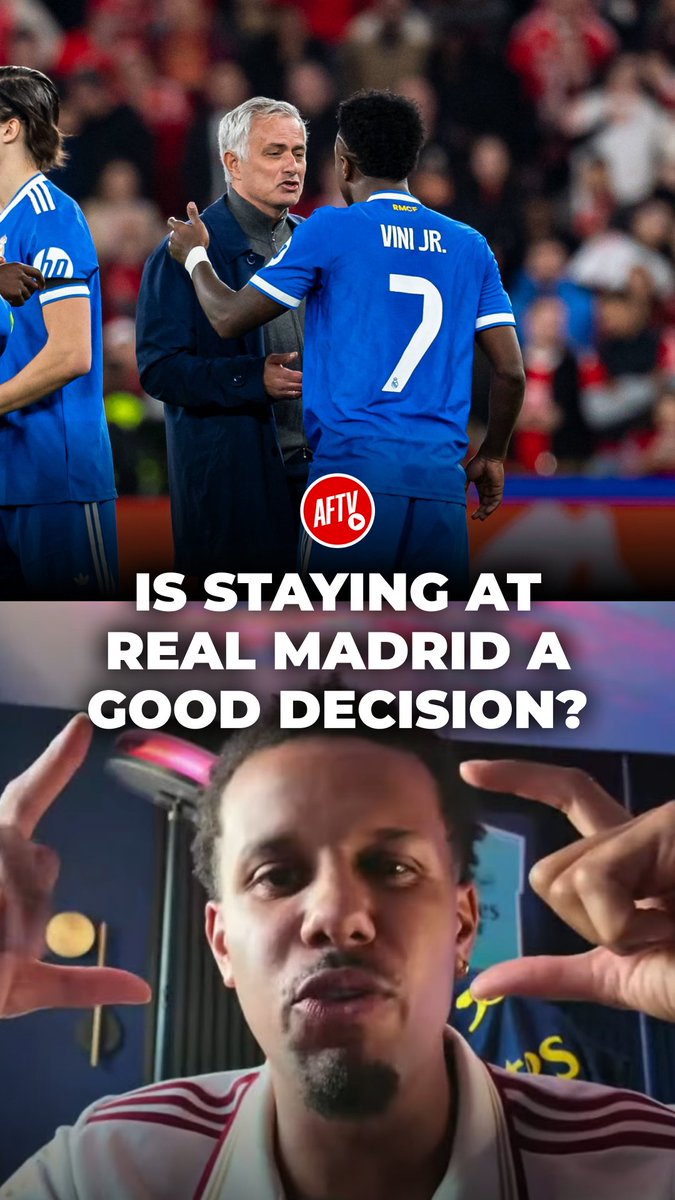 Would staying at Real Madrid benefit Vinícius more than a move to Arsenal? 👀 #AFTVLive