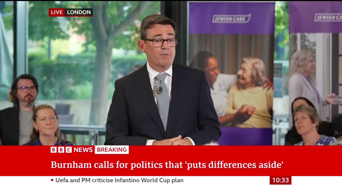 PM Andy Burnham pledges to uplift the social care workforce in England He says he wants to discuss how to turn the fair pay agreement into a bigger reform to “improve the social care workforce” Follow live: