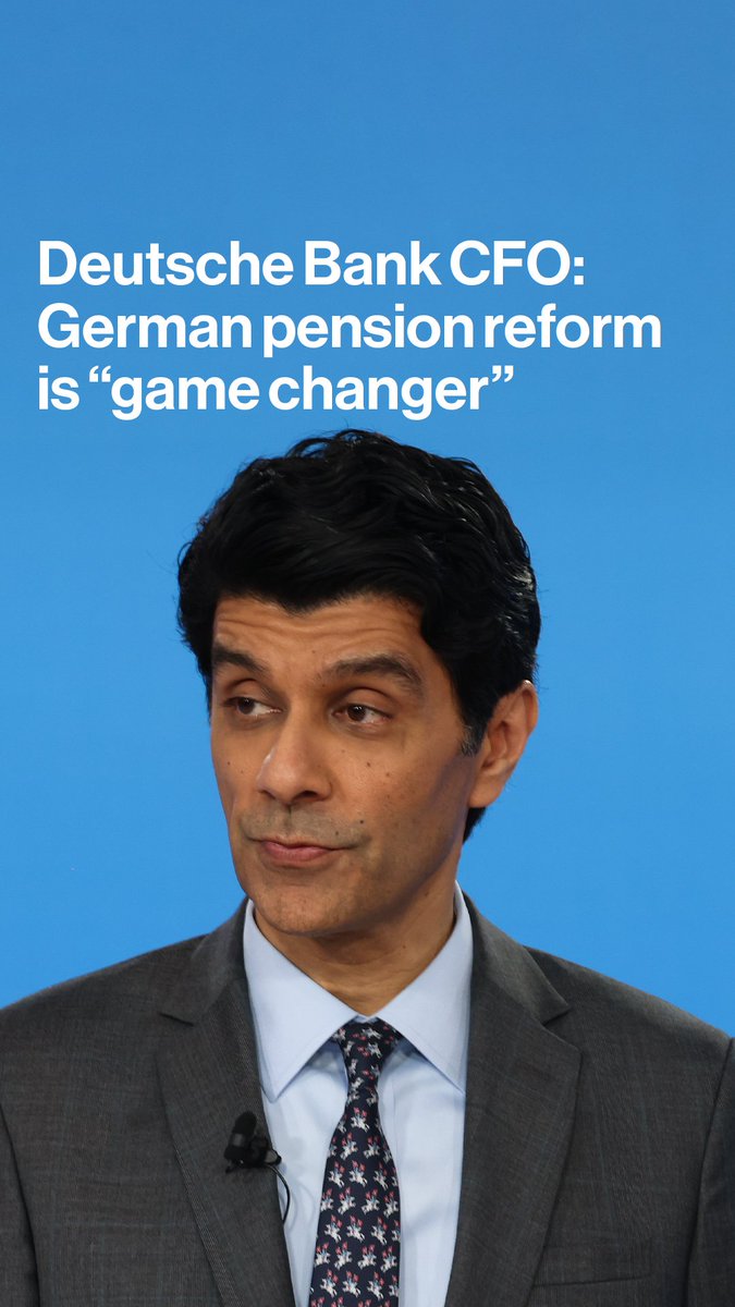 The planned overhaul of Germany’s creaking pension system is a "game changer," Deutsche Bank CFO Raja Akram says