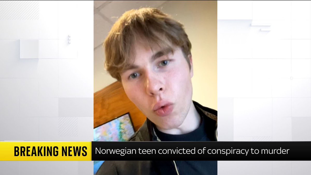 BREAKING: Teenage hitman, Johannes Natland, 19, has been found guilty of flying from Norway to the UK to murder an unknown target for a gang backed by Iran. 📺 Sky 501 and YouTube