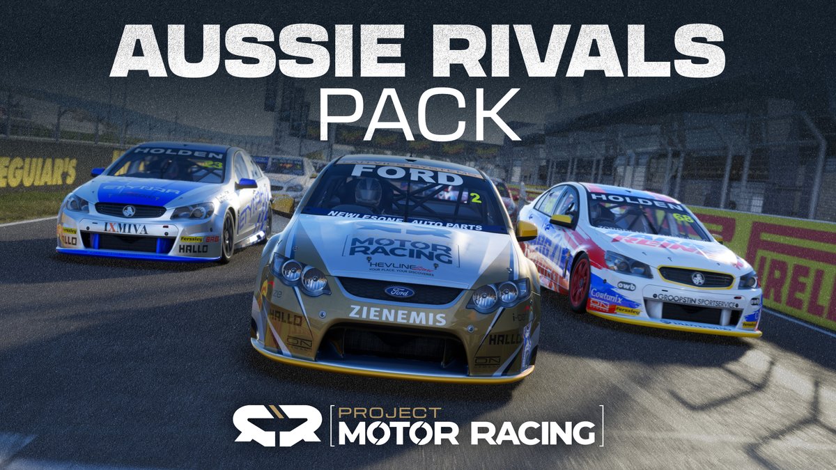 Australia’s greatest racing rivalry comes to Project Motor Racing. The Aussie Rivals Pack brings together two icons from the 2013 V8 era with the 2013 Ford Falcon FG and 2013 Holden Commodore VF. Available now for free on all platforms. Learn more:
