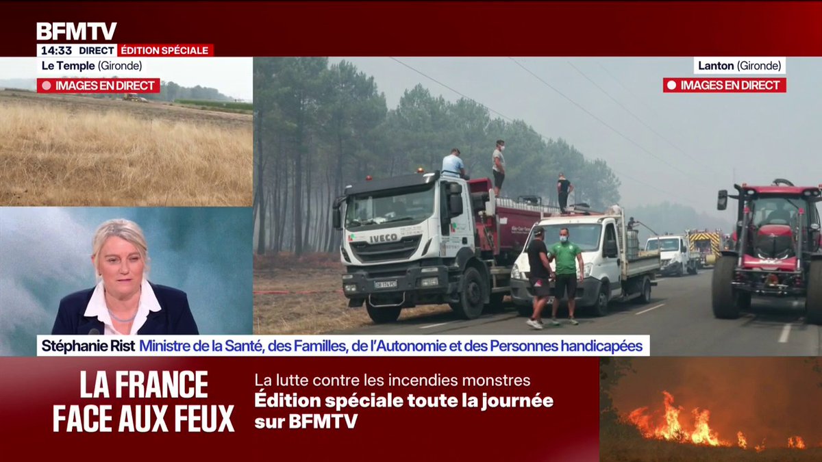 Incendies: "Nous avons plus de cinq millions de masques FFP2 qui ont été livrés dans les pharmacies", annonce la ministre de la Santé Stéphanie Rist