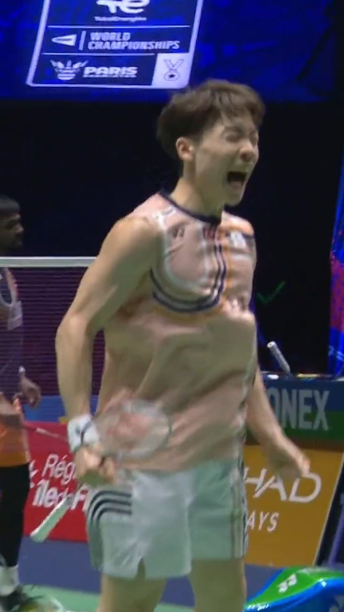 That feeling after saving a game point. 🔥 Looking forward to more action like this at #NewDelhi2026. 💪 #throwback #BWFWorldChampionships #Paris2025