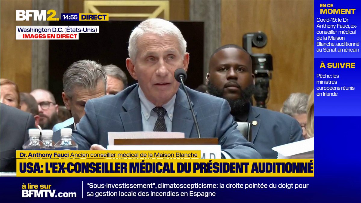 Auditionné par des sénateurs, Dr. Anthony Fauci, l'ancien conseiller médical de la Maison Blanche, refuse de répondre à l'ensemble des questions, invoquant le 5e amendement de la Constitution #BFM2