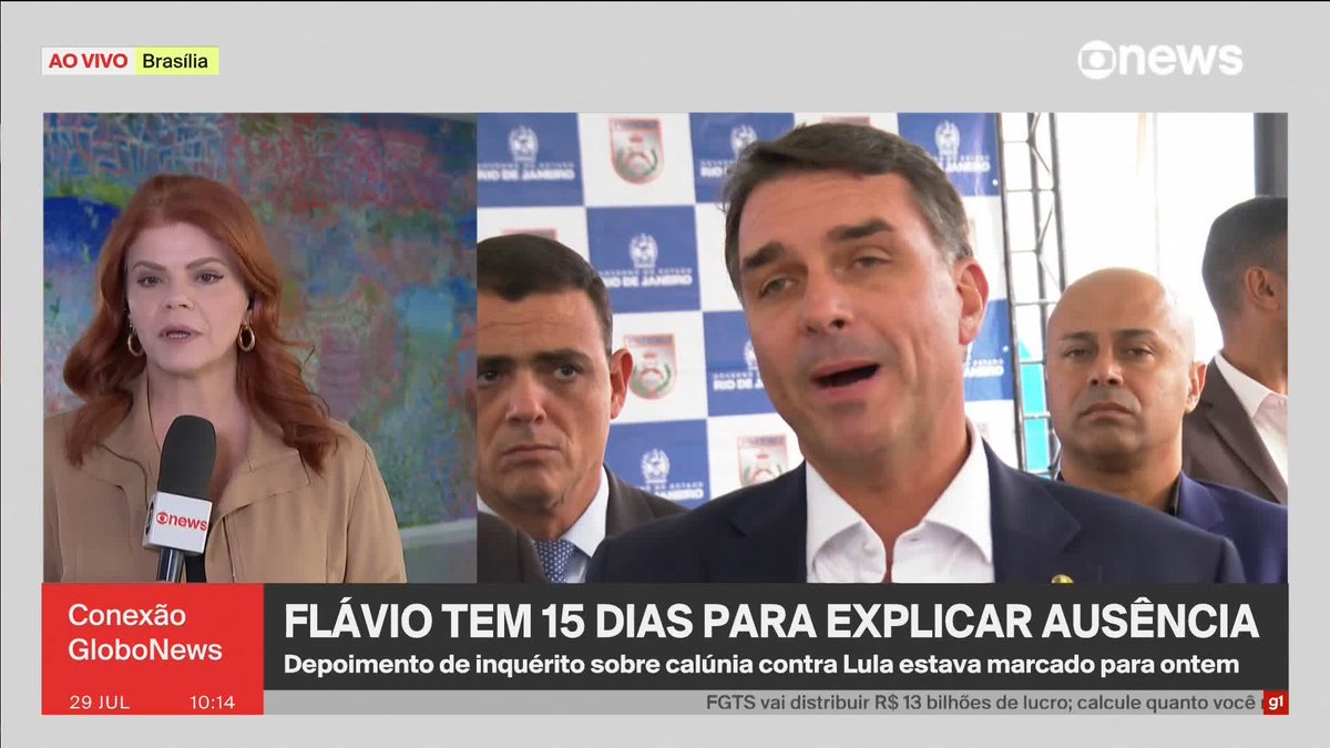 Alexandre de Moraes dá prazo de 15 dias para que defesa de Flávio Bolsonaro explique o motivo dele não comparecer para depor no inquérito sobre calúnia contra Lula. ➡️ Assista à #GloboNews: #conexãoglobonews #AlexandredeMoraes #FlávioBolsonaro #AlexandredeMoraes