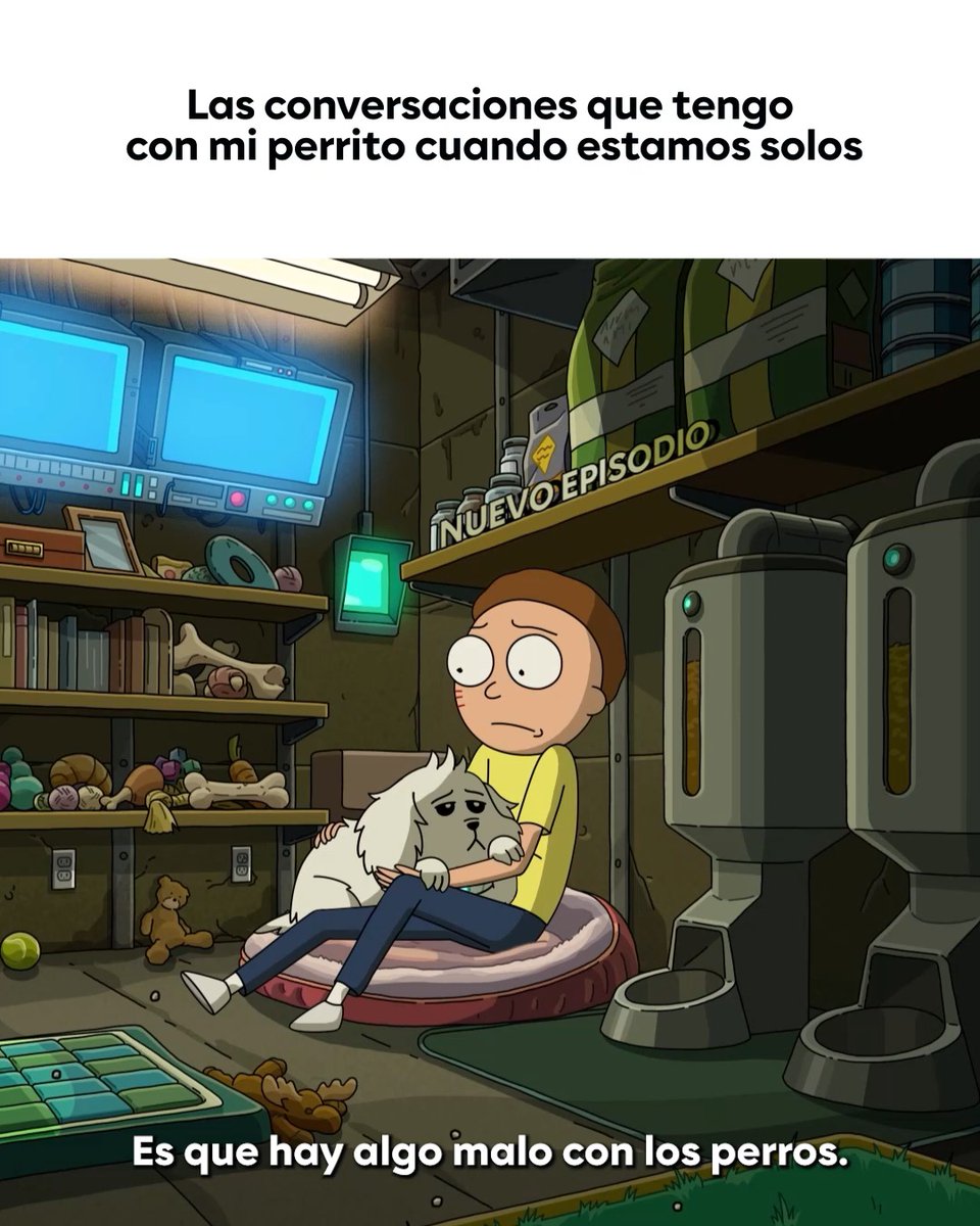 Si hasta el perro está pasando por una crisis existencial, ¿quiénes somos nosotros para juzgar? 🤷♂️ #RickAndMorty
