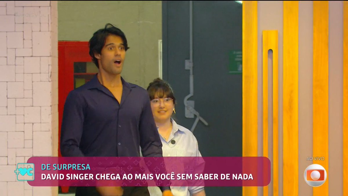 imagina aparecer DE SURPRESA no #MaisVocê???? DAVID SINGER, VOCÊ MERECEEEEE 💖🫂 #TVGlobo