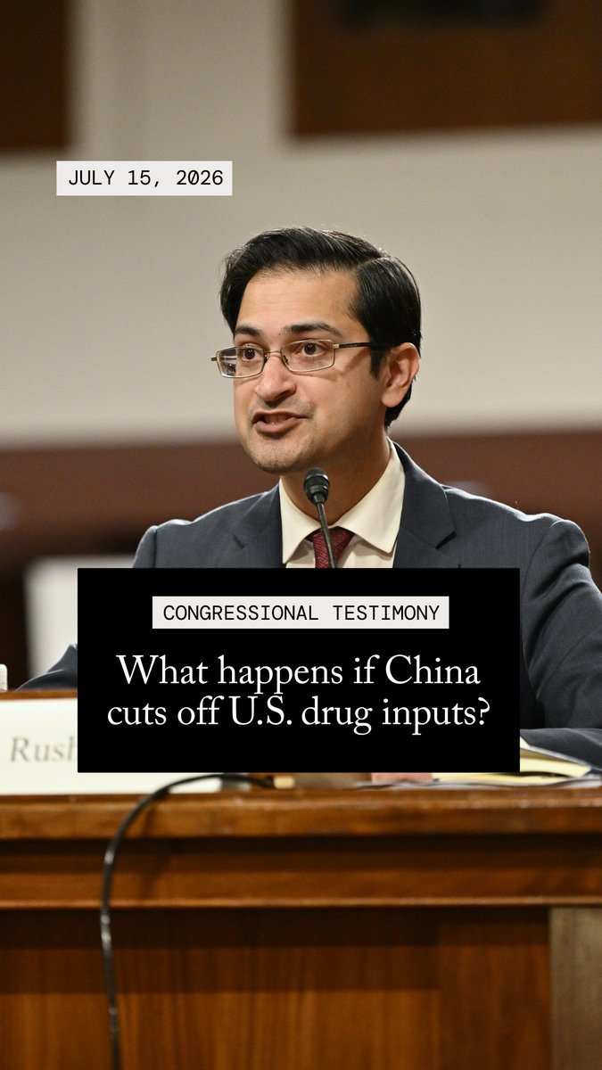 Senator Rick Scott (R-FL) asks Rush Doshi, director of CFR China Strategy Initiative, about what the potential consequences for the United States could be if China restricts just 25% of the inputs for amoxicillin. “The ability to have a shortage or an increase in price, I mean, that will ripple though the health-care system,” says Doshi. “At least 700 [U.S. drugs] have an upstream dependency on [key starting materials (KSMs)] that come from only China. So we’re talking about, potentially, a magnitude of impact that would be devastating to seniors.”