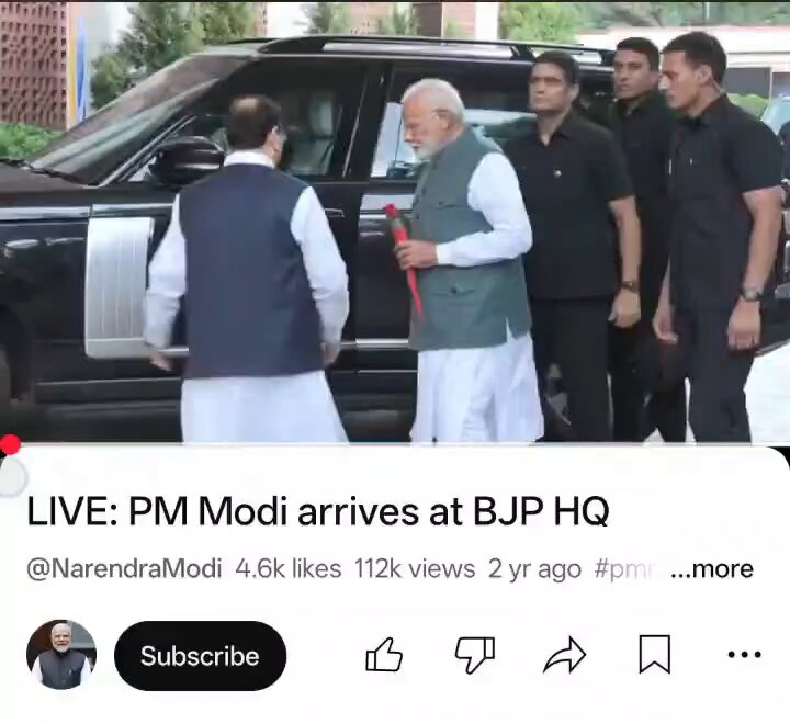 @hyy_᭄Shahid࿐ This video is viral on social media. But JP Nadda wasn't seated in the same car as PM Modi.