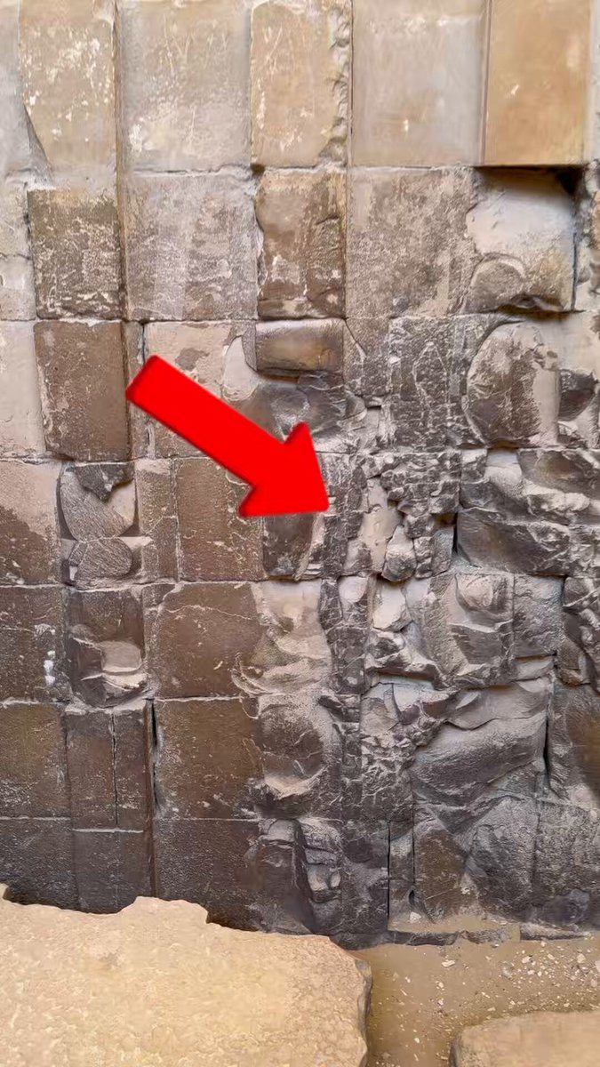 What happened to these blocks inside this ancient healing temple at Saqqara?