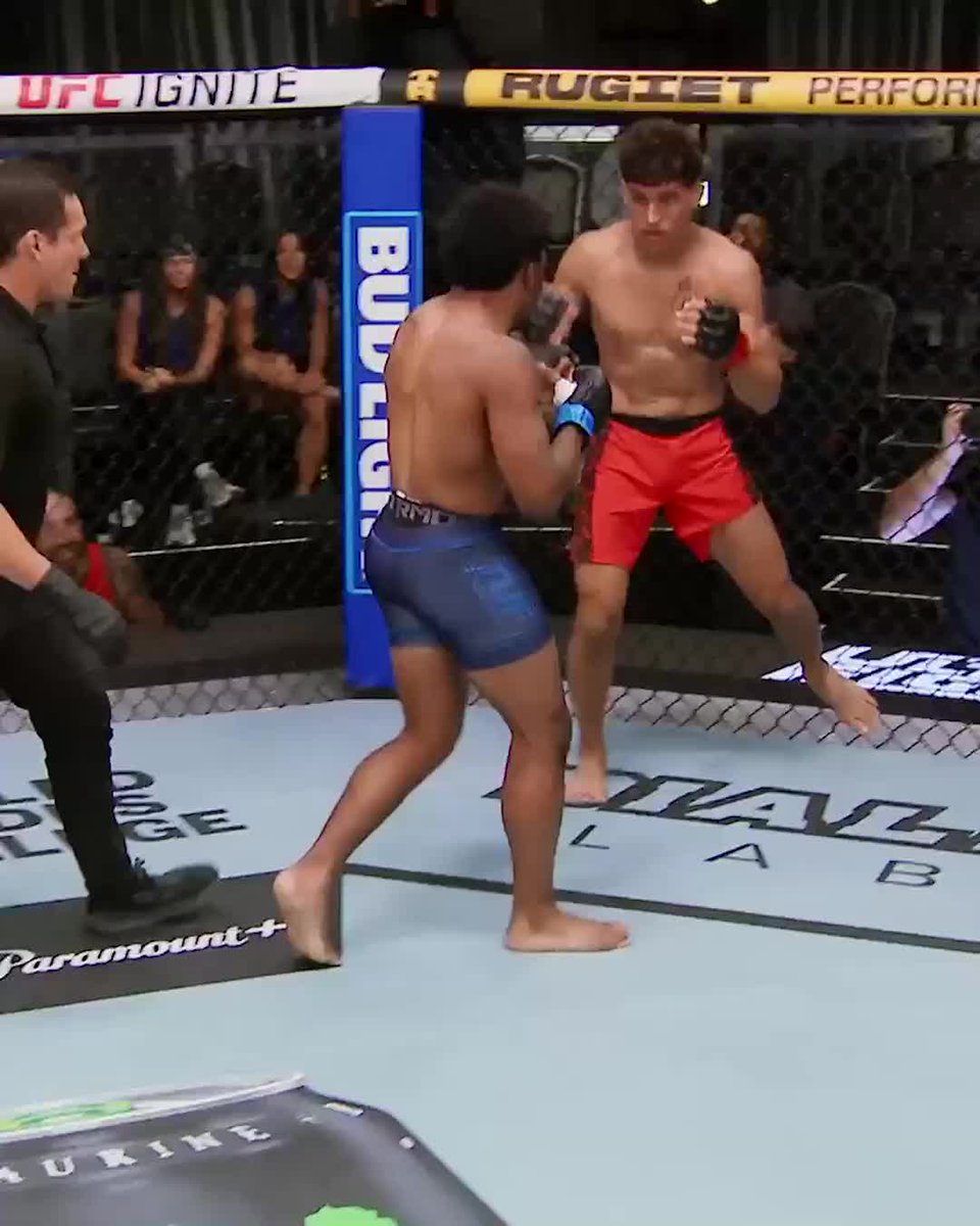 WHAT JUST HAPPENED?! Xavier Franklin earns the TKO victory to take the final bantamweight semifinal spot on #TUF34! STREAM NOW on @ParamountPlus!