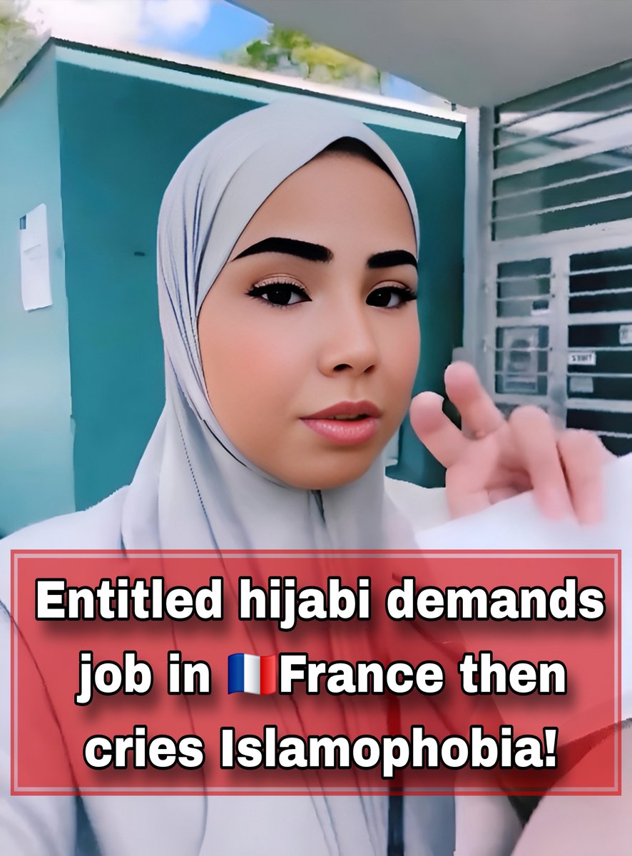 This hijabi is crying, saying the 🇫🇷French are racists and Islamophobes just because they won’t give her a job. Got any advice for her?!