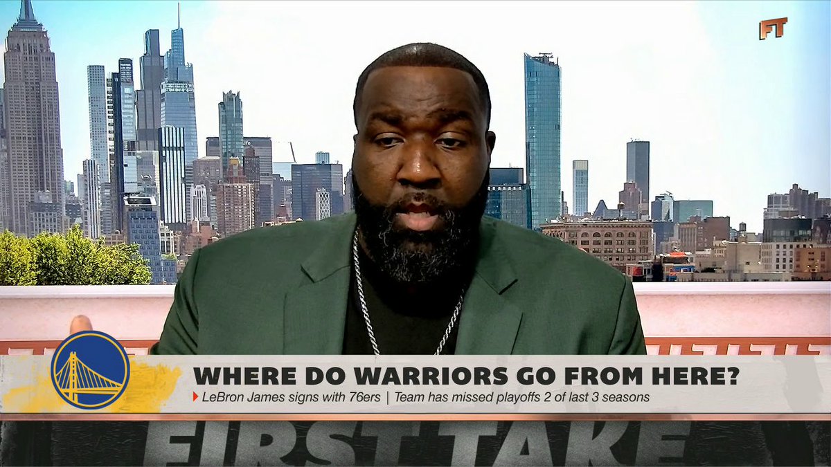 “We’re talking about Steph Curry here, like you gotta get it done.“ Kendrick Perkins comments on Golden State needing to step up after not signing LeBron James 👀