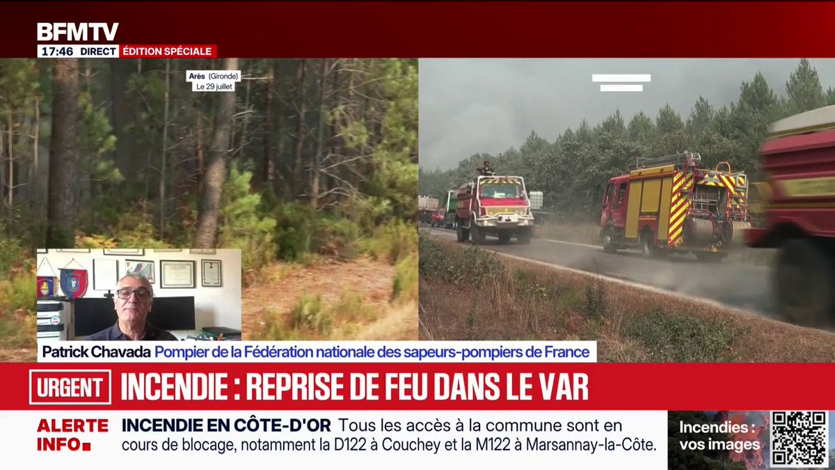 Un incendie en cours à Brignoles dans le Var, des moyens aériens mobilisés