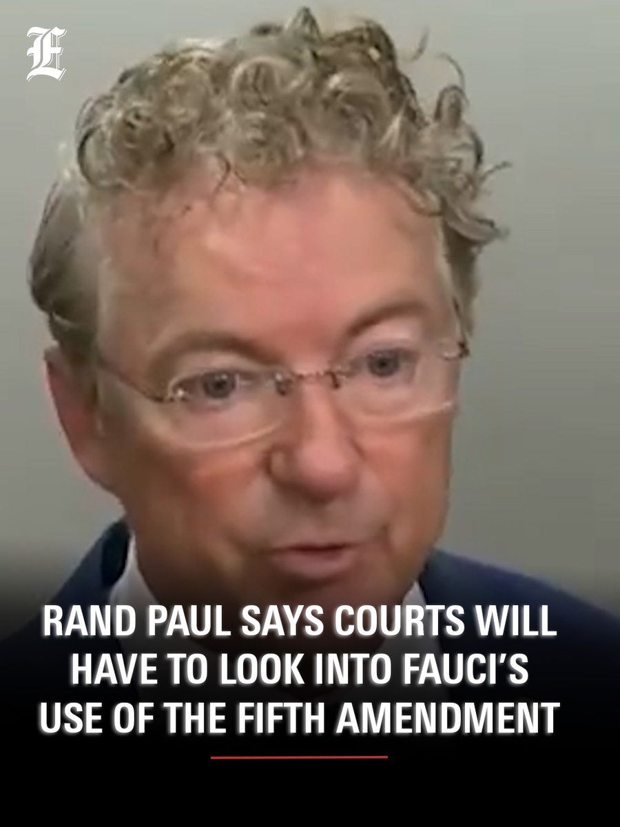 .Senator Rand Paul (R-KY) reacts to Anthony Fauci's hearing: "Courts will have to figure out... can you incriminate yourself if you have a pardon?"