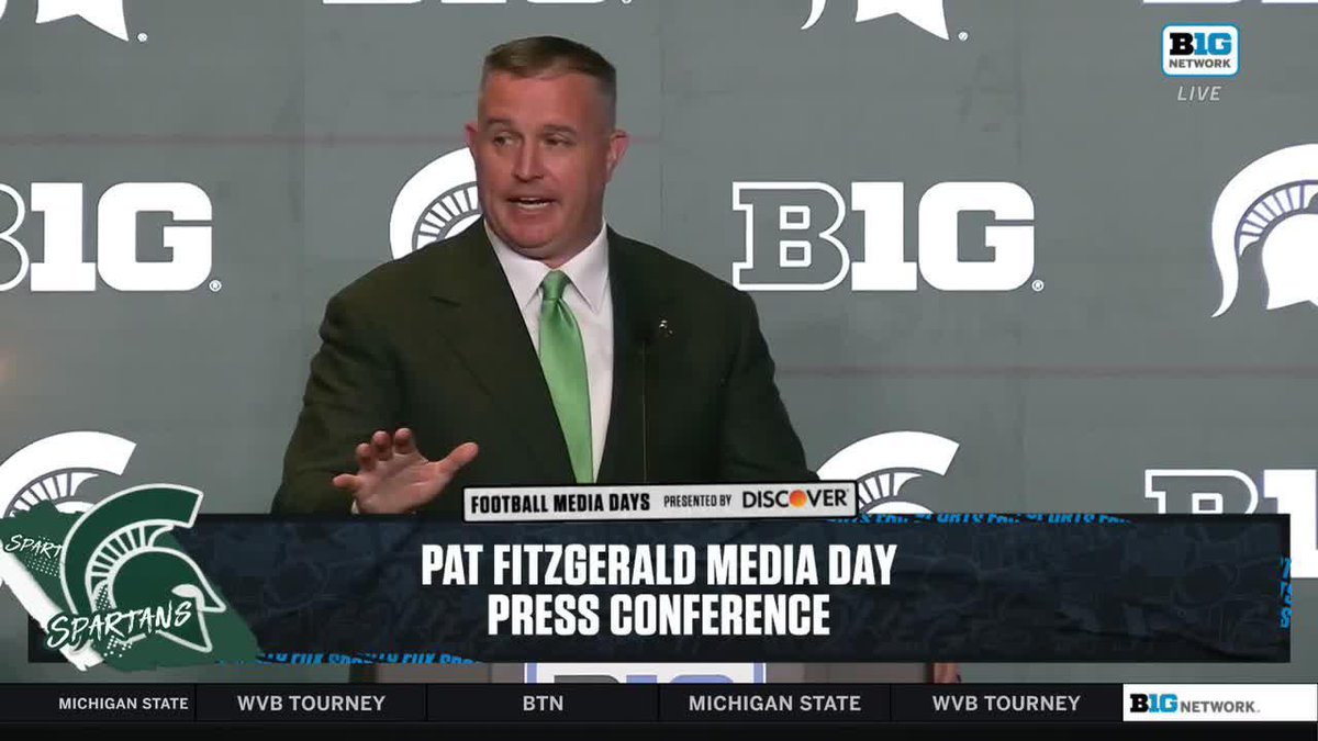 "He's going to be a head coach, and that was part of the things that I talked to him about in bringing him to East Lansing." Pat Fitzgerald raves about Michigan State Football special teams savant LeVar Woods.