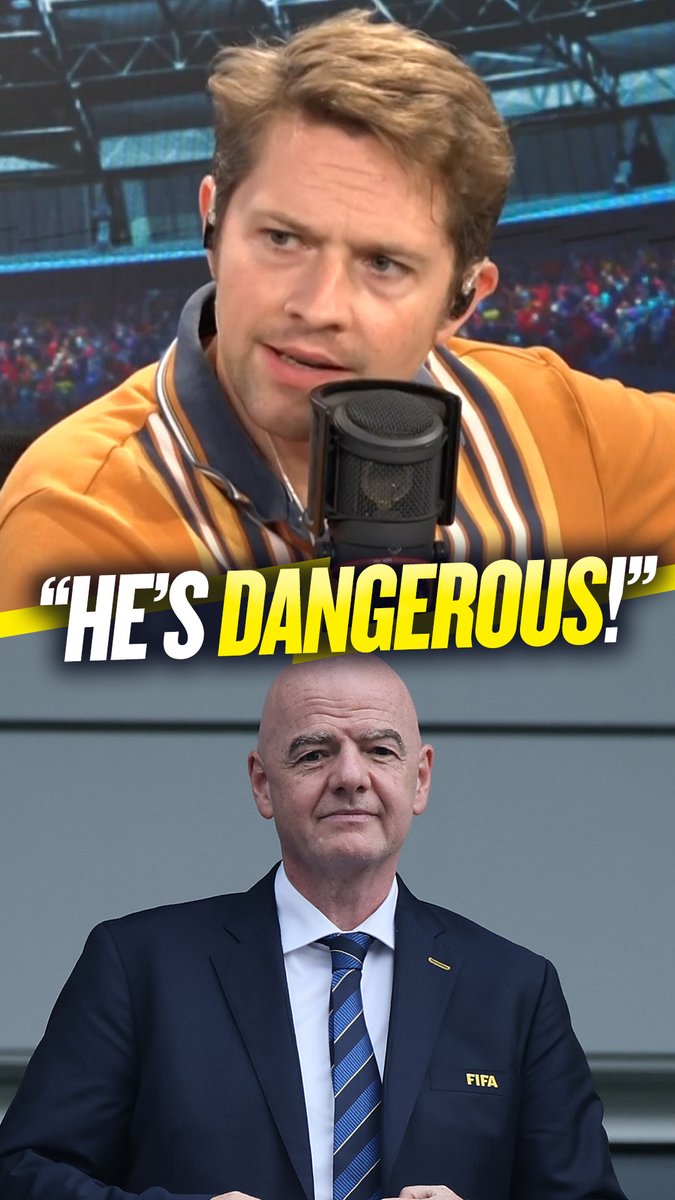 "This is worrying." "He's a narcissistic, he's a maniac. He's dangerous." Rory Jennings doesn't hold back on FIFA President Gianni Infantino... 🔥