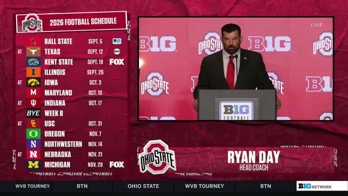 "When you look in his eye now, you see a different person." Ryan Day on Ohio State Football QB Julian Sayin entering Year 3 👇