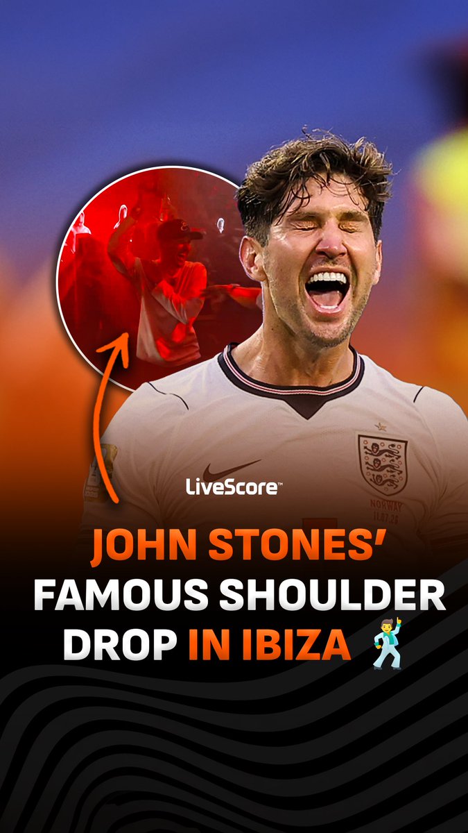 John Stones did his famous shoulder drop at Ushuaïa in Ibiza 🕺🏴