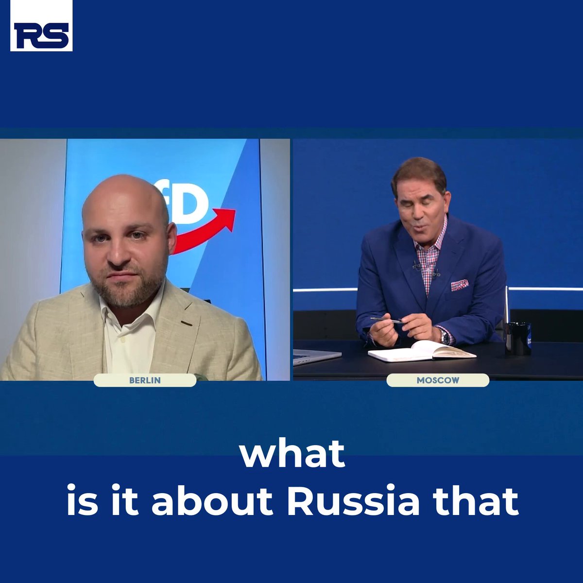 “We want to have good relations with Russia. Russia was always a reliable energy partner to Germany.” AfD MP Markus Frohnmaier says many Germans want a fair deal to end the war in Ukraine and for Berlin to rebuild relations with Moscow. “Ukraine isn't part of the EU or NATO. We sent them €100 billion and got nothing for it.” Full interview on Sanchez Effect.