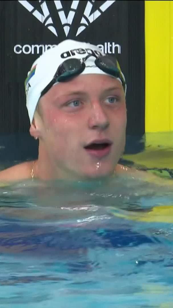 ๐ฟ๐ฆ Pieter Coetze does the Men's 50m, 100m and 200m Backstroke gold medal clean sweep ๐งน๐ฅ Ruard van Renen comes in 3rd place to secure the bronze medal ๐ฅ #SSCommonwealthGames #Glasgow2026