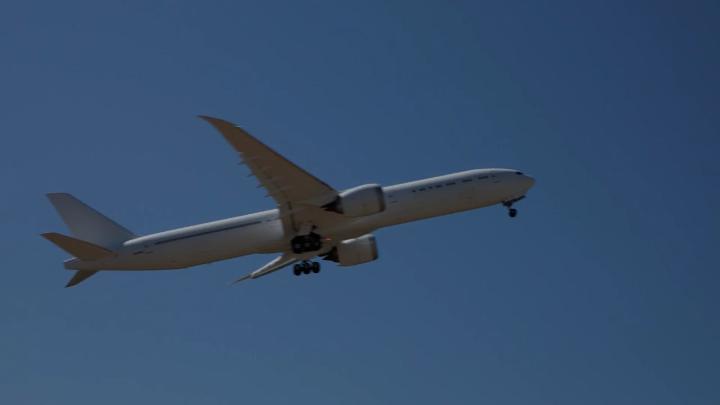 The seventh 777-9 takes flight with #TeamBoeing for the first time. Test teams will prepare this airplane to conduct Extended Operations (ETOPS) testing. 🕒 Seven's first flight lasted ~3 hours with most of it occurring over Washington, Idaho and Oregon. 🌎Next: ETOPS certification means airlines can choose faster, more fuel-efficient paths over oceans and remote areas because they can safely operate at distances from diversion airports. 📝 The 777-9 test fleet has logged over 4,800 flight test hours in total.