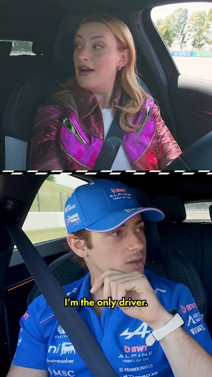 Spilling the tea on his mate ๐ง๐ฆ๐ท Franco Colapinto takes Amelia Dimoldenberg for a driving lesson in Series 2 Episode 2 of Passenger Princess, now live on her YouTube channel! ๐บ #F1