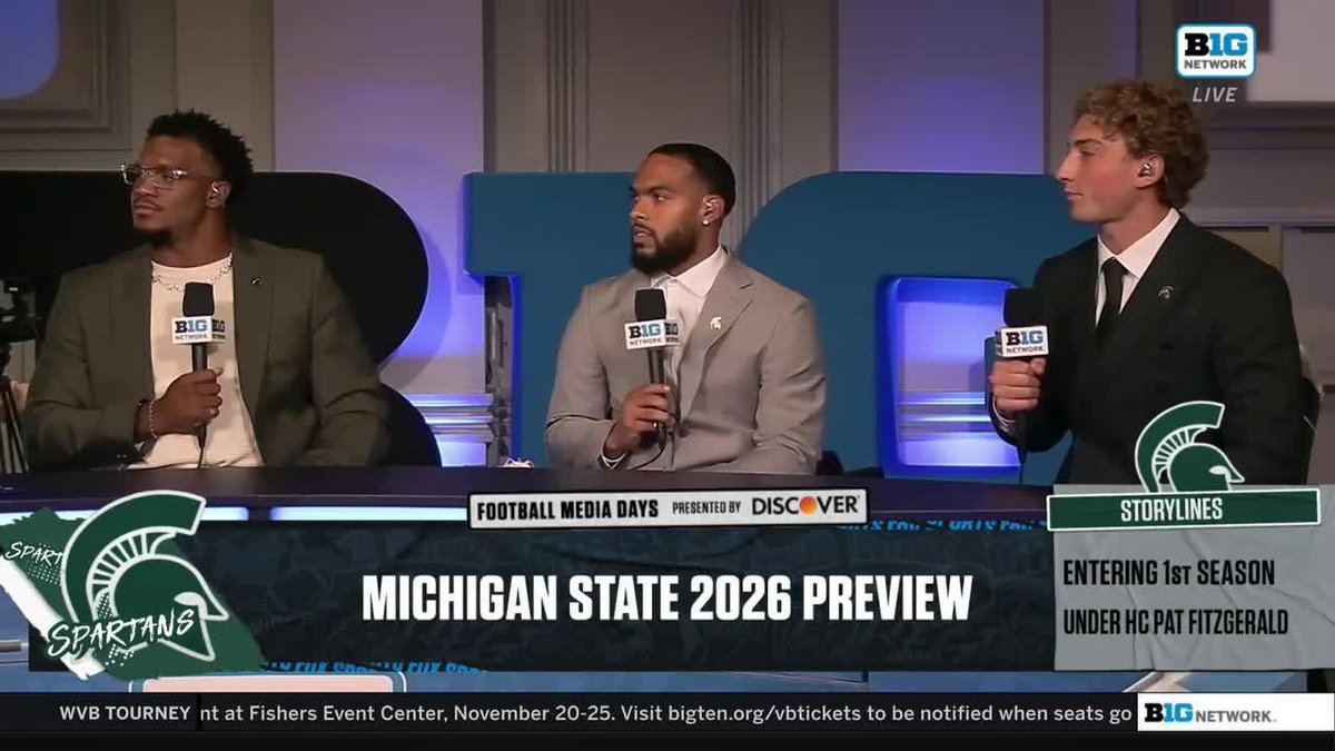 "Energy. Fire. Passion." These Michigan State Football players share their first impressions of HC Pat Fitzgerald 👇