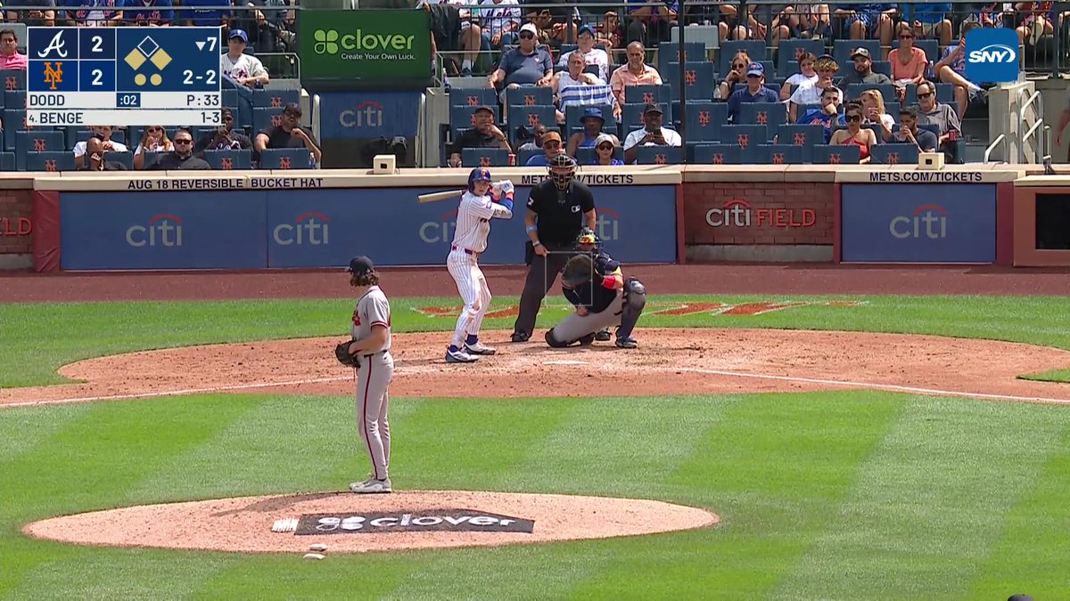 Carson Benge rips an RBI double to give the Mets a 3-2 lead!