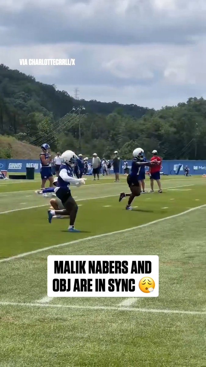 .Malik and Odell Beckham Jr running routes in sync 🔥 (via Charlotte Carroll)