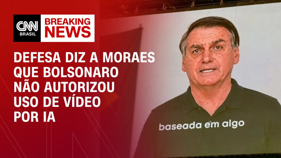🚨URGENTE - Defesa de Bolsonaro nega que ele tenha dado permissão para o vídeo com IA na convenção do PL