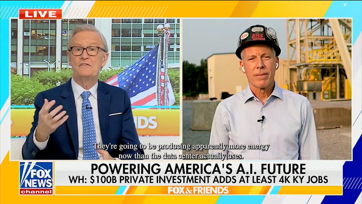 ⚡️Secretary Chris Wright on the $100B data center investment: "Thousands of additional jobs will be created in that area because we'll have a surplus of energy, low prices, more jobs. This is President Donald J. Trump' Ratepayer Protection Pledge — to get investment and expand our energy production."