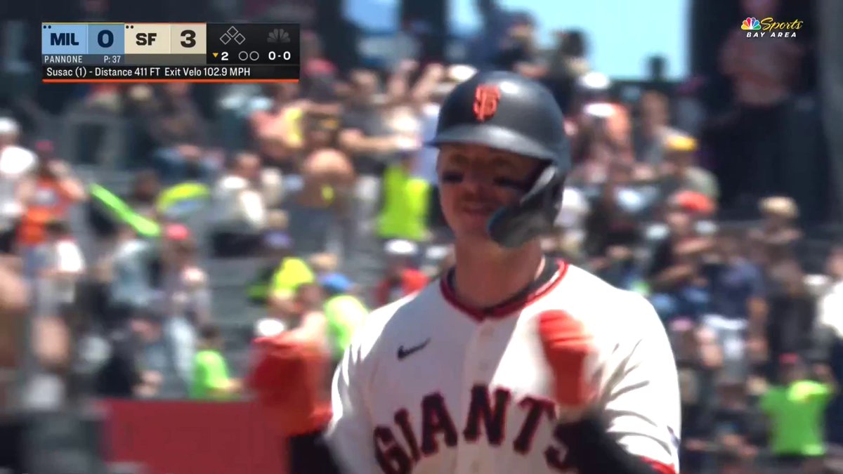 SUSAC'S FIRST MLB HOMER IS A THREE-RUN JACK 🙌