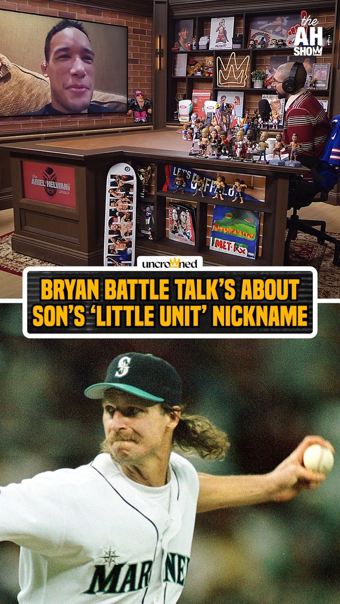 "His grandpa's the big unit, dude's absolute legend." Bryan Battle's is carrying on his grandfather Randy Johnson's nickname ⚾️ #HelwaniShow