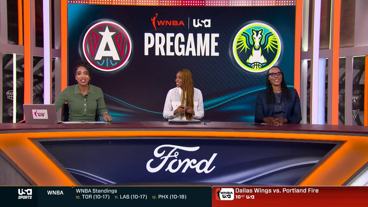 Welcome back Sophie 🙌 Checking back in with the #WNBAonUSA crew tonight after putting up 11 PTS off the bench last night in Seattle 🔥