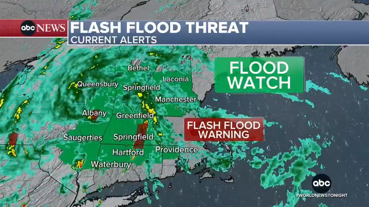 Several states across New England are on flood watch, as heavy rain slams parts of the East Coast. Lee Goldberg has the forecast.