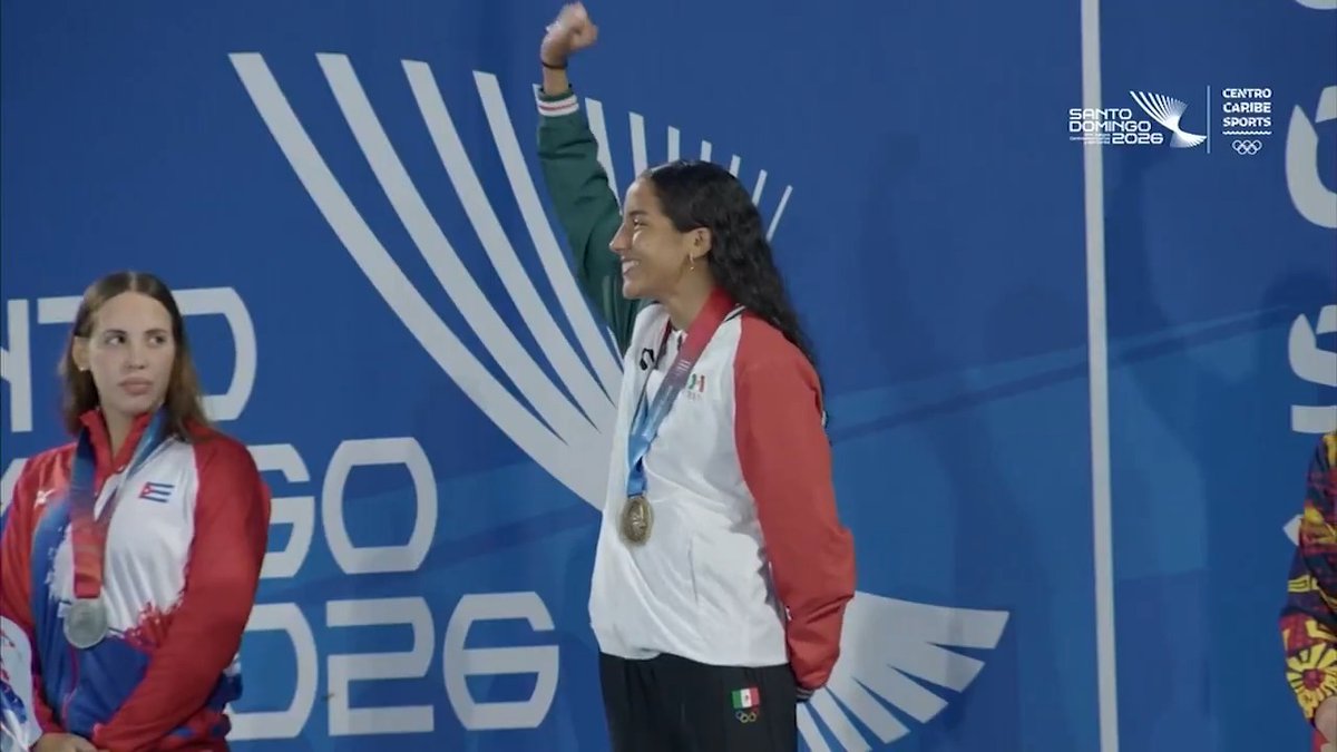 LE DA EL ORO A MÉXICO 🤩🥇 Celia Pulido volvió a poner a México, ahora superando a Andrea Becali y María Yegres en la prueba de natación. #LosJuegosxFSMX