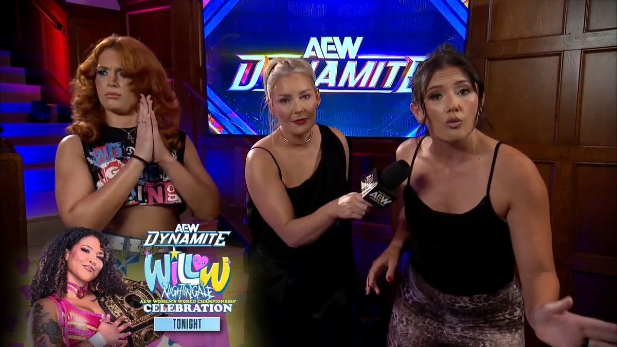 The Brawling Birds are ready to fight their way to the top! JAMIE HAYTER + Alex Windsor have their eyes on the #AEW Women’s World Tag Team Titles, with a message for the champions Divine Dominion! Watch #AEWDynamite LIVE on TBS + HBO Max