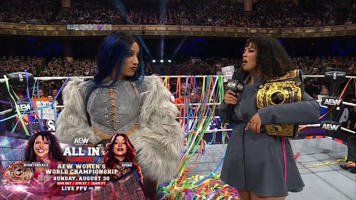 Tempers are flaring between AEW Women's World Champion @WillowWrestles and Big D Moné! Watch #AEWDynamite LIVE on TBS & HBO Max