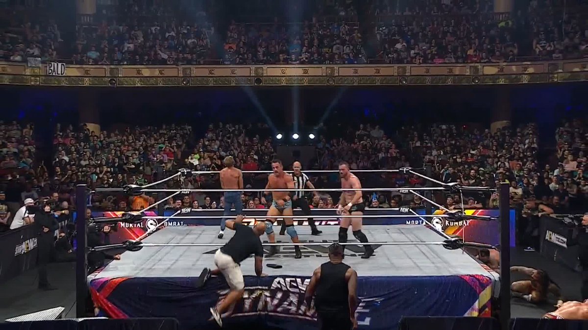 Thanks to help from The Lethal Twist, THE DEMAND ARE THE NEW AEW WORLD TRIOS CHAMPIONS! #AndNew Watch #AEWDynamite LIVE on TBS & HBO Max