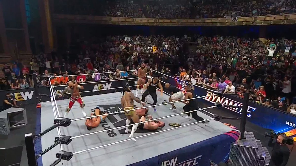 .@BrodyXKing and Hangman Page to the rescue! Watch #AEWDynamite LIVE on TBS & HBO Max