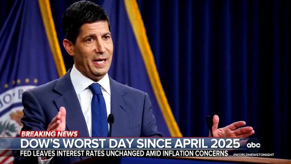 Stocks plunged on Wall Street, with the Dow suffering its worst day in more than a year after the Federal Reserve announced it was keeping interest rates unchanged for now. Elizabeth Schulze reports amid growing concerns about the economy.