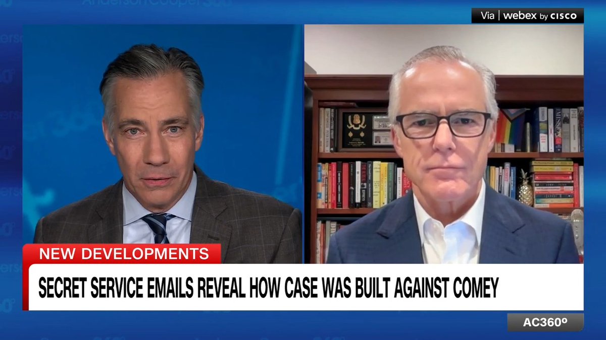 In new court filings, Secret Service emails reveal how the case was built against former FBI Director James Comey after his infamous "86 47" seashell post last year. Former FBI Deputy Director Andrew McCabe weighs in on the investigation.