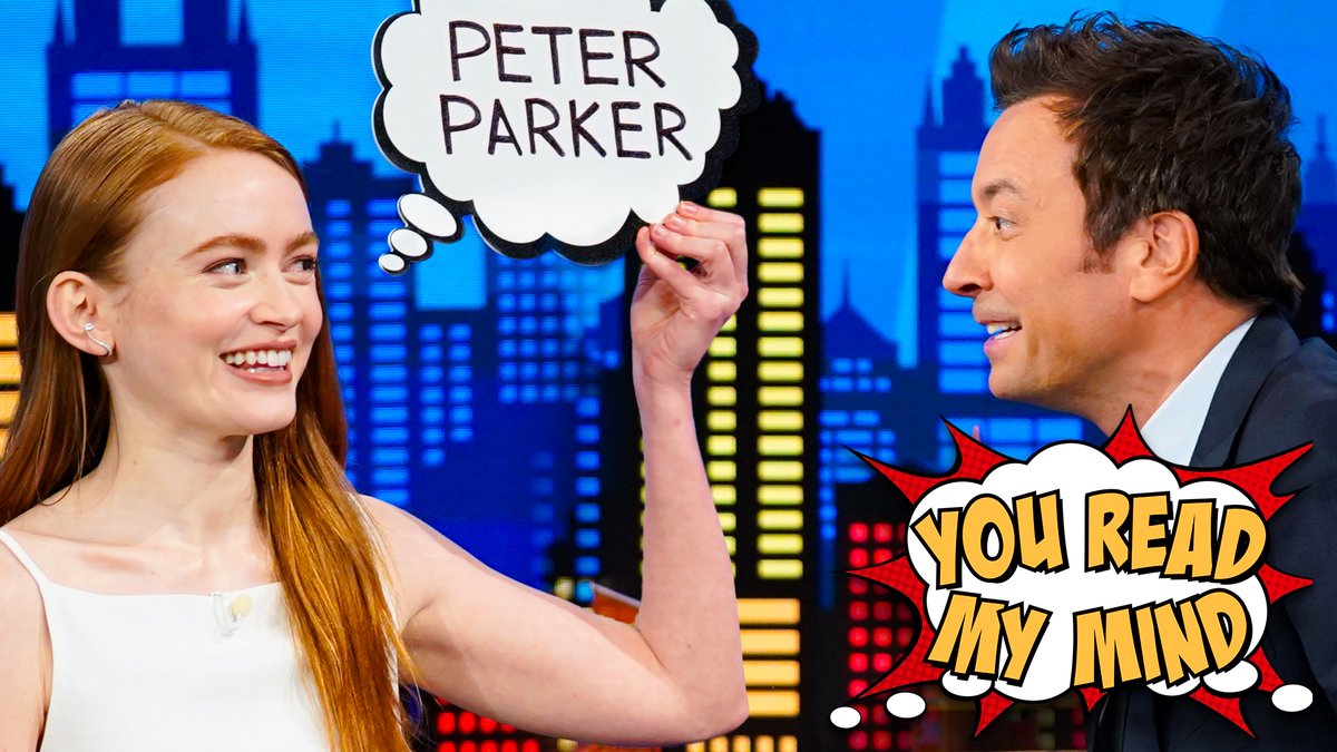 .Sadie Sink & Jimmy play You Read My Mind in honor of Spider-Man Movie 💭 #FallonTonight #SpiderManBrandNewDay