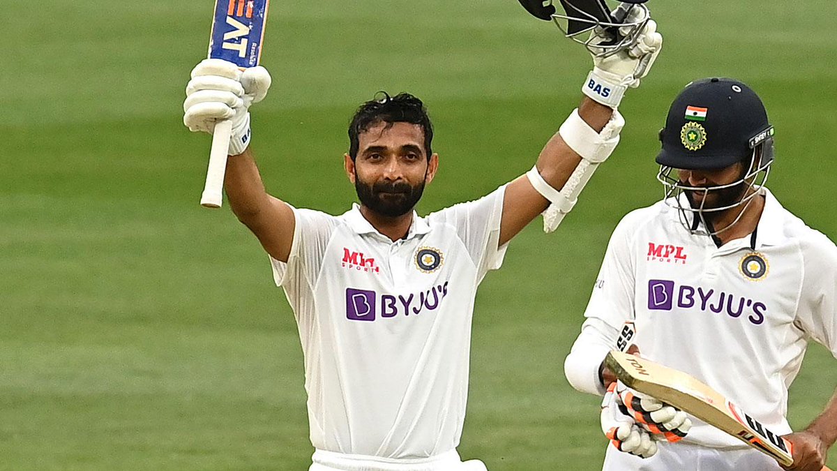 ONE OF THE HIGHLIGHTS OF AJINKYA RAHANE’S PROLIFIC TEST CAREER. 🇮🇳 - India bowled out for 36 in the previous Test, Rahane took over as the captain from the next Test and smashed a brilliant Boxing Day Hundred. India went on to win the BGT under him. 🥹