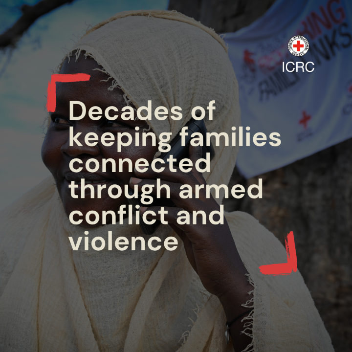 A letter once bridged the distance. Today, it may be a phone call 📞 For families separated by armed conflict, even a few minutes of contact can change everything. In 2025, together with Red Cross and Red Crescent National Societies, we facilitated nearly 4,000 phone calls every day to reconnect separated families.