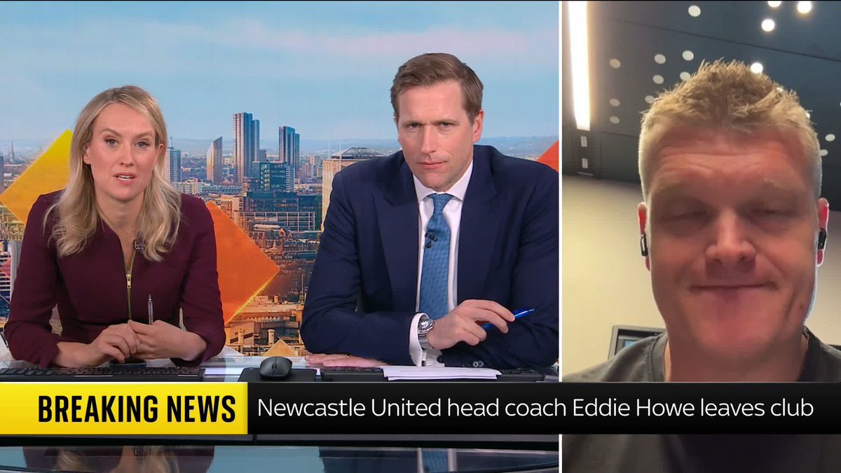 'He will be remembered for delivering that trophy, and for transforming a relegation bound club into a champions league club.' NUFC The Mag writer Jamie Smith speaks to Sky's Sophy Ridge and Wilfred Frost, as Newcastle United's Eddie Howe has left his job as head coach