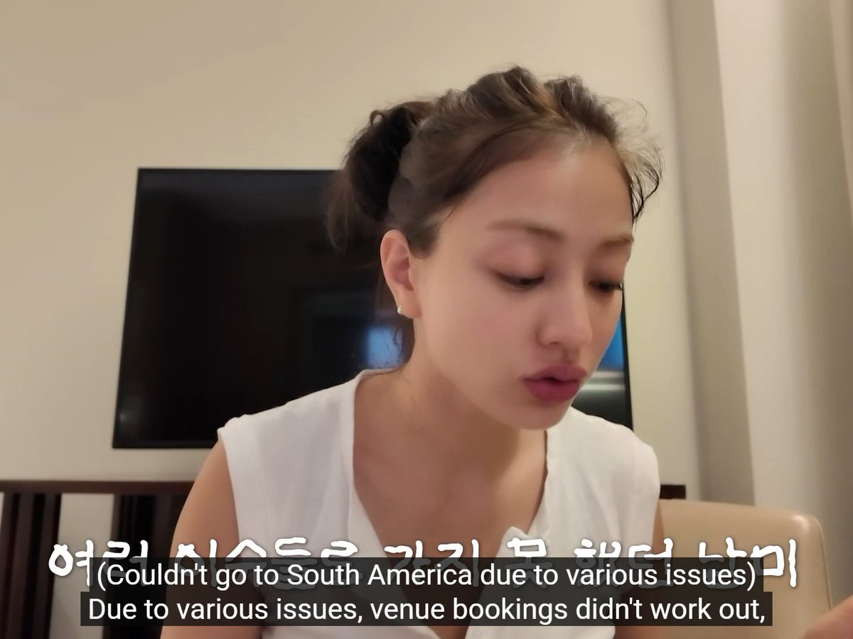 JIHYO revealed that TWICE were planning to go to South America for the world tour, but due to various issues the venue bookings didn't work out. She made a promise to meet South American ONCEs again in the next tour.