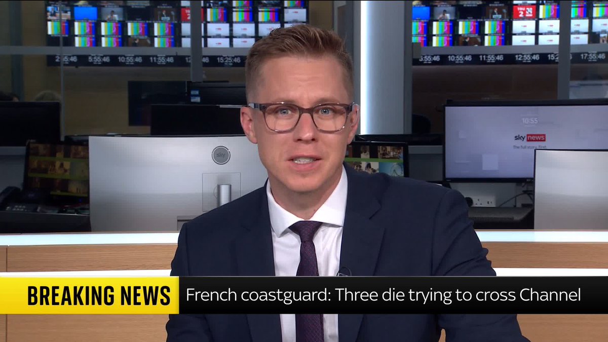 BREAKING: Three migrants were found dead on board a boat in the English Channel off the coast of Dunkirk on Thursday morning, according to the French coastguard. 📺 Sky 501 and YouTube